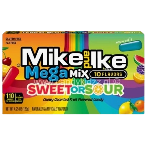 Mike and Ike - Mega Mix Sweet Or Sour (120 gr)